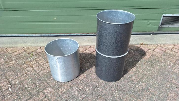 emmer ton plantenbak afvalbak metaal ijzer, Huis en Inrichting, Emmers, Gebruikt, IJzer, Ophalen
