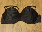 NIEUW Hunkemöller 75C bikinitop aangerimpeld voorgevormd, Ophalen, Nieuw, Zwart, Bikini