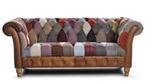Multicolor chesterfield bank Patchwork Stof Harris Tweed, Nieuw, Ophalen of Verzenden, Stof