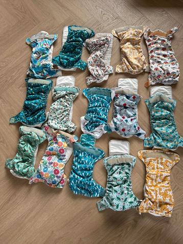 15x all in one wasbare luiers (8x bambino mio 7x totsbots beschikbaar voor biedingen