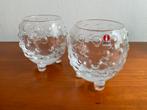 Iittala, Finland: 2 Major kandelaartjes Tiina Nordström 1994, Antiek en Kunst, Antiek | Glas en Kristal, Ophalen of Verzenden