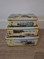 3 steden/ provincie blikken uitgegeven door " De Bruinkoek, Verzamelen, Blikken, Ophalen of Verzenden, Zo goed als nieuw, Overige