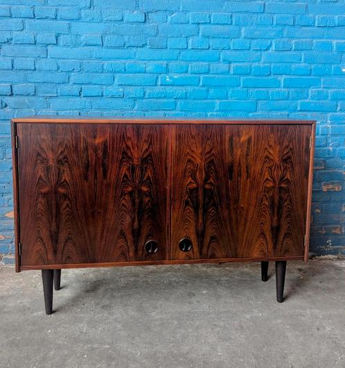 Vintage dressoir kast pallissander Denemarken 119,5x29x81cm, Huis en Inrichting, Kasten | Dressoirs, Gebruikt, 25 tot 50 cm, Ophalen