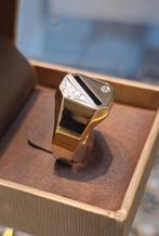 Mooie 14k gouden ring wit met Geelgoud, Heer, Nieuw, Ophalen of Verzenden, Goud