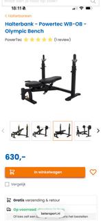 Powertec bankdruk benchpress, Sport en Fitness, Ophalen of Verzenden, Zo goed als nieuw, Fitnessbank