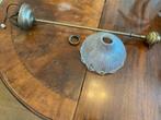 Vintage Lamp - Messing & Glas, Gebruikt, Ophalen of Verzenden, Glas, Minder dan 50 cm