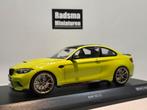 Bmw M2 CS - Felgroen/Geel - 1:18 Minichamps, Hobby en Vrije tijd, Modelauto's | 1:18, Auto, Nieuw, Ophalen of Verzenden, MiniChamps