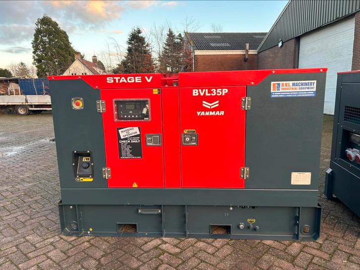 Yanmar 35 kVA stage V stamford aggregaat generatorset h, Doe-het-zelf en Verbouw, Aggregaten, Nieuw, Dieselolie, 30 kVA of meer