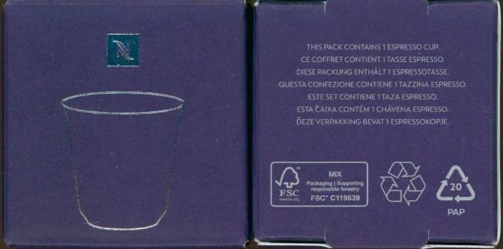 SET PAARSE NESPRESSO 80 ML PIXIE ARPEGGIO ESPRESSO CUPS, Huis en Inrichting, Keuken | Servies, Nieuw, Kop(pen) en/of Schotel(s)