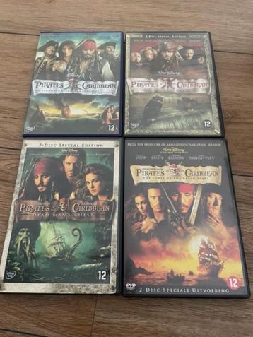 TE KOOP: 4X DVD PIRATES OF THE CARIBBEAN ZGAN!!