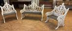tuinstoelen  + bank ( uit ca 1880) zwaar gietijzer, Ophalen, Gebruikt, Metaal
