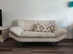 3 Witte leer Sofas met T.v  kast met salon tafel, Gebruikt, Eenpersoons, Leer, Ophalen of Verzenden