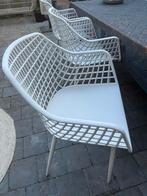 Tuinstoelen wit/ zand kleurig Kwantum, Tuin en Terras, Ophalen, Gebruikt, Kunststof
