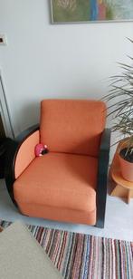 Nette, fleurige fauteuil, Ophalen, Gebruikt, Vlot, fleurig, lekkere zit, 75 tot 100 cm