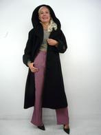 *Abfab Vintage Zwarte Mantel Wol & Cashmere M/L*, Maat 38/40 (M), Zwart, Ophalen of Verzenden, Zo goed als nieuw
