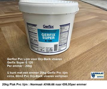 Pvc lijm Gerfix Super  voor Dry-back vloeren 20kg : €99,95   beschikbaar voor biedingen