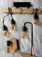Lampenset lamp 3x, Huis en Inrichting, Ophalen of Verzenden, Zo goed als nieuw, Hout, 75 cm of meer