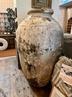 Grote oude antieke olijf kruik pot deco, landelijk wonen, Antiek en Kunst, Ophalen of Verzenden