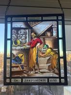"De Zeepsieder 1698" glas-in-lood raamhanger raamdecoratie, Antiek en Kunst, Curiosa en Brocante, Ophalen