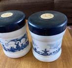 2 Vintage Opaline tabakspop van Willem II sigarenfabriek, Ophalen of Verzenden, Gebruikt, Tabaksdoos of Verpakking