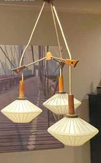 Driedelige Retro lamp uit de jaren 60, Ophalen of Verzenden, Gebruikt, Glas, 50 tot 75 cm