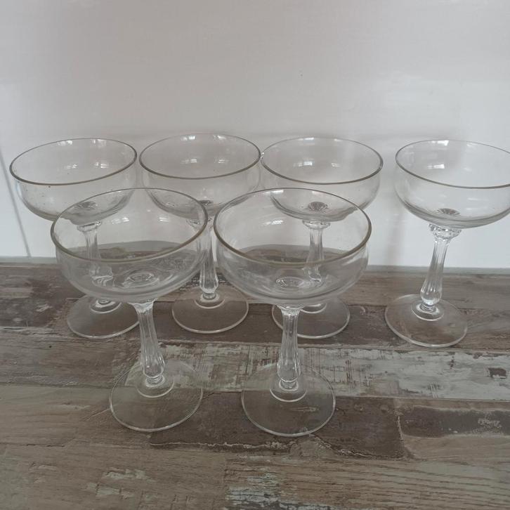 Set van 6 Champagne Coupes, Verzamelen, Glas en Borrelglaasjes, Zo goed als nieuw, Overige typen, Ophalen of Verzenden