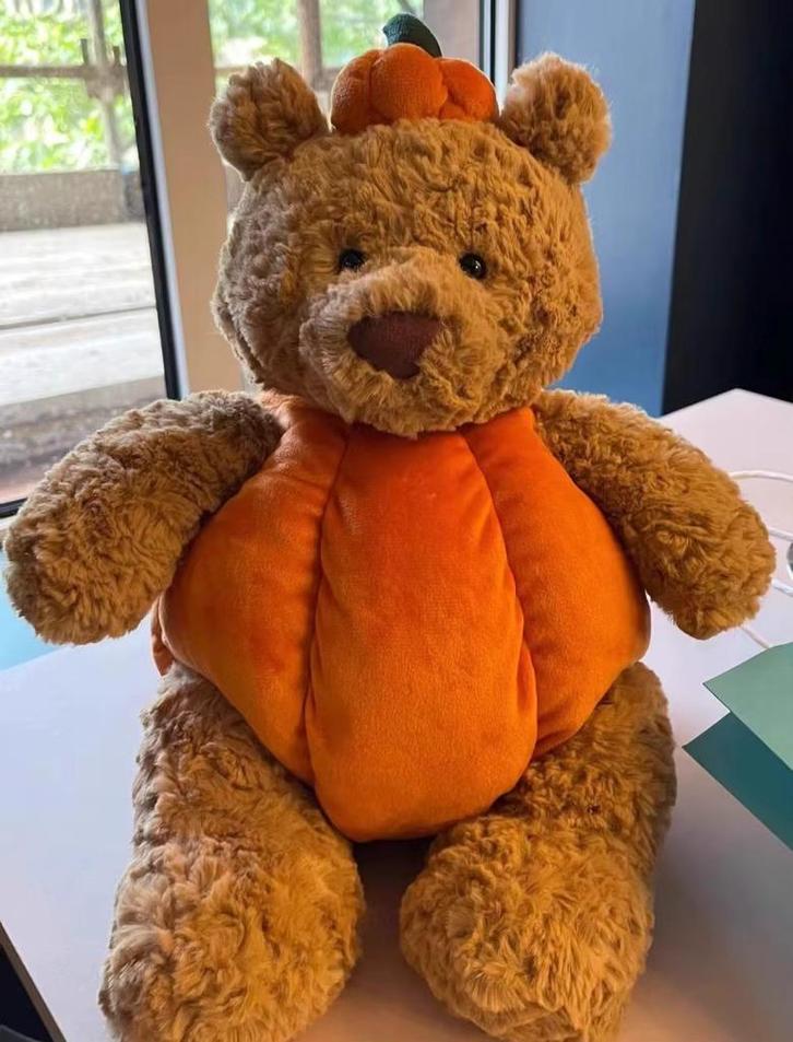 Jellycat Bartholomew Bear Pumpkin knuffel - Nieuw, Kinderen en Baby's, Speelgoed | Knuffels en Pluche, Nieuw, Beer, Verzenden