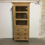Buffetkast - 1 deur 3 lades - teak – 80 cm breed- TTM Wonen, 200 cm of meer, Glas, Nieuw, 25 tot 50 cm