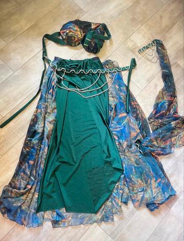 Groene buikdans kostuum / Belly dance mt. 34/36 beschikbaar voor biedingen