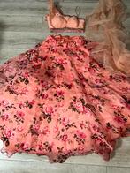 Roze floral lehenga, Kleding | Dames, Gelegenheidskleding, Galajurk, Ophalen of Verzenden, Zo goed als nieuw, Roze
