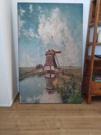 Groot Schilderij Gabriël - Molen aan Poldervaart, Antiek en Kunst, Ophalen