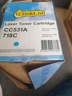 123inkt Toner CC531A - Vervangt HP/Canon, Computers en Software, Printerbenodigdheden, Ophalen of Verzenden, Nieuw, Toner, 123inkt
