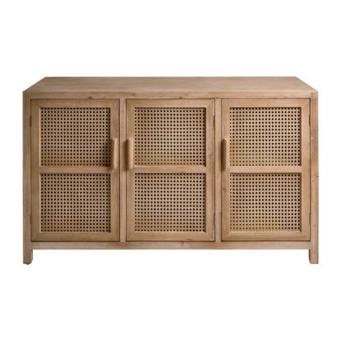 Webbing dressoir naturel, Huis en Inrichting, Kasten | Dressoirs, Zo goed als nieuw, 100 tot 150 cm, 25 tot 50 cm, Met deur(en)