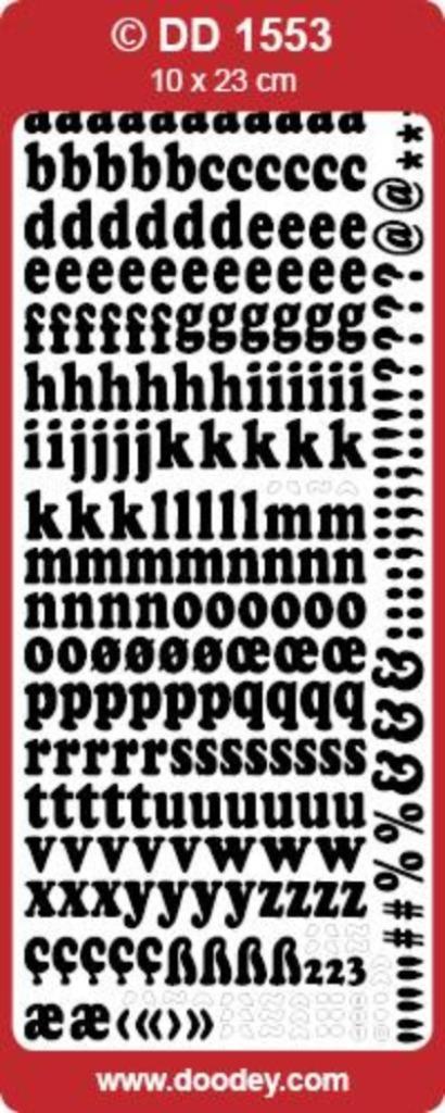 Doodey DD 1553 letters en tekens multicolor stickervel, Hobby en Vrije tijd, Stickers en Plaatjes, Nieuw, Sticker, Ophalen of Verzenden