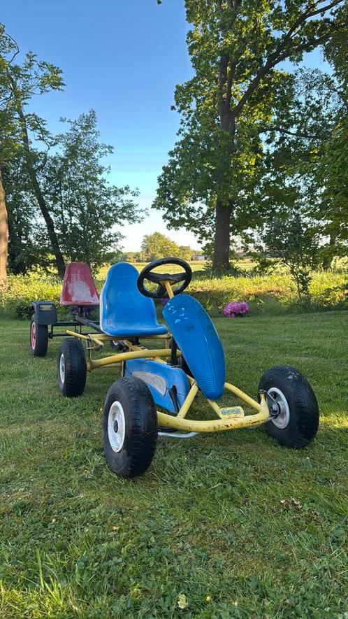 Berg Skelter met zelfgemaakte aanhanger –Stevig & leuk –, Kinderen en Baby's, Speelgoed | Buiten | Skelters, Zo goed als nieuw