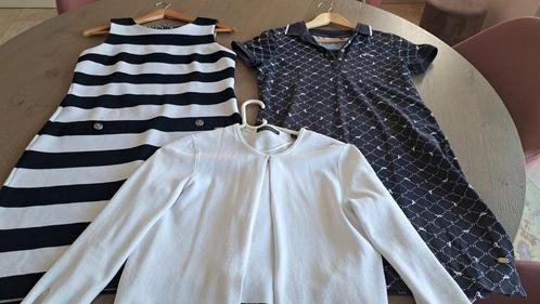 Jurkjes hv society polo marine wit met vestje esprit, Kleding | Dames, Jurken, Zo goed als nieuw, Maat 38/40 (M), Blauw, Boven de knie