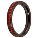 Red Ruby AA1 Zirkon Melano Style Ring-(Size: 19mm), 19 tot 20, Nieuw, Dame of Heer, Rood