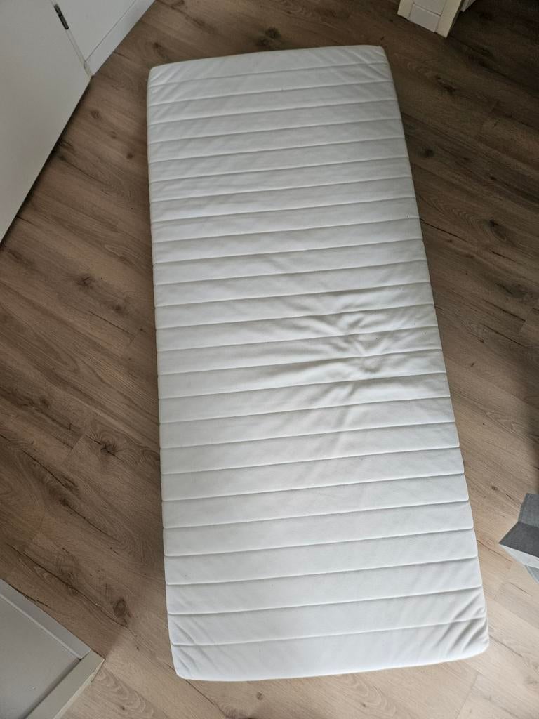 Ikea Malfors matras 1 persoons incl moltons en matrashoes, Kinderen en Baby's, Kinderkamer | Bedden, Gebruikt, 70 tot 85 cm, Ophalen of Verzenden