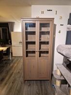 Z.g.a.n. Ikea hemnes vitrinekast bruin., Ophalen, 50 tot 100 cm, Zo goed als nieuw, 150 tot 200 cm