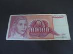 Geld Valuta Bankbiljet Joegoslavië 100000 dinar, Verzenden, Joegoslavië, Los biljet