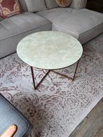 Westwing Antigua Salontafel Marmerlook, Huis en Inrichting, Tafels | Salontafels, Ophalen, Rond, 50 tot 100 cm, Minder dan 50 cm