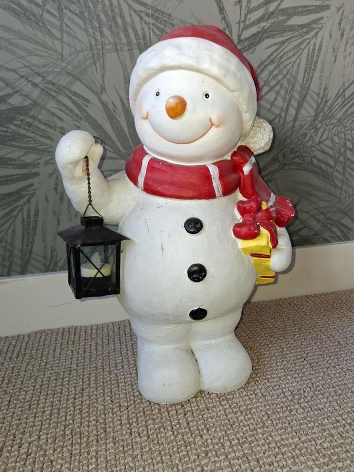 Stenen sneeuwpop, leuk als kerst/winter decoratie, Diversen, Kerst, Ophalen