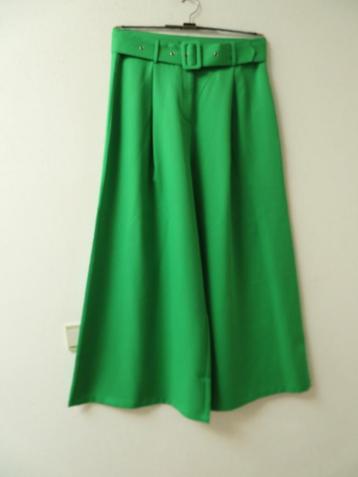 X59 J’AIME broek heel wijde pijpen groen L = 38/40 Ned	 beschikbaar voor biedingen