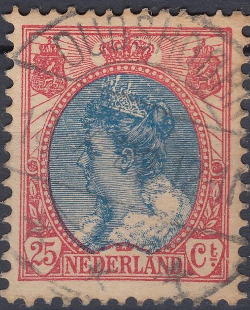 NVPH nr. 71 met super grote kras in medaillon (118), Postzegels en Munten, Postzegels | Nederland, Gestempeld, T/m 1940, Ophalen of Verzenden