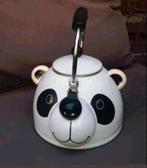 Kamenstein 1994s Vintage Panda Fluitketel Emaille Waterkoker, Ophalen of Verzenden, Zo goed als nieuw, Overige materialen