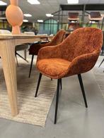 4x eetkamerstoel roestbruin - kuipstoel terra - stoelen, Ophalen, Nieuw, Stof, Vier