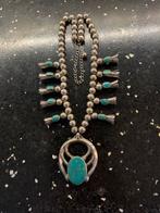 Sterling silver and turquoise necklace, Ophalen of Verzenden, Zo goed als nieuw, Zilver
