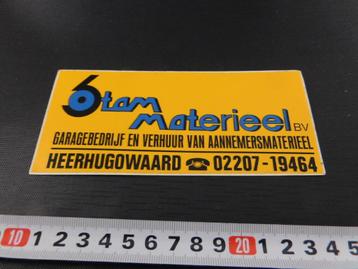 sticker heerhugowaard stam materieel garage verhuur aannemer beschikbaar voor biedingen