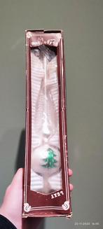 Vintage piek wit zilver sneeuw kerstboom glas, Antiek en Kunst, Curiosa en Brocante, Ophalen of Verzenden