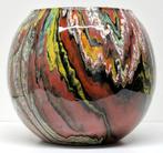 vaas gegoten uniek epoxy pouring art kunst bolvaas, Huis en Inrichting, Overige kleuren, Nieuw, Ophalen of Verzenden, Glas